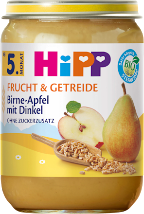 Frucht & Getreide Birne in Apfel mit Dinkel nach dem 4. Monat HiPP