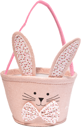 Coș roz cu mâner și urechi de iepuraș HEITMANN