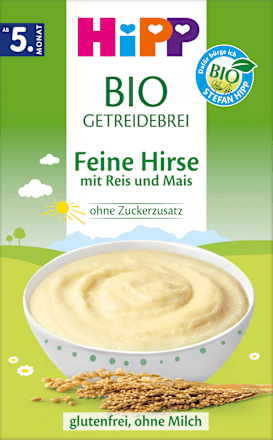 Getreidebrei Feine Hirse mit Reis und Mais ab dem 5. Monat HiPP