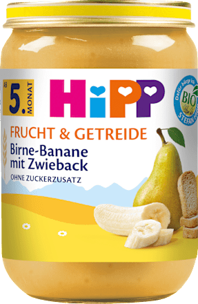 Frucht & Getreide Birne-Banane mit Zwieback ab dem 5. Monat HiPP