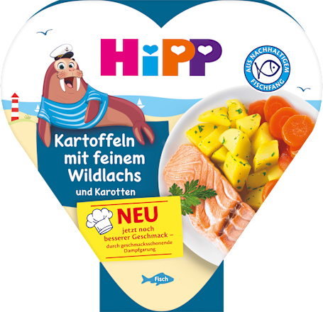 Kinderteller Kartoffeln mit feinem Wildlachs und Karotten ab 1 Jahr HiPP