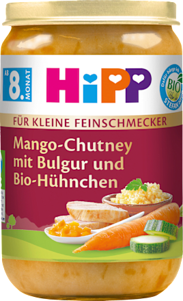 Menü Mango-Chutney mit Bulgur und Bio-Hühnchen ab dem 8. Monat HiPP