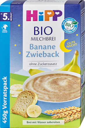 Milchbrei Bio Banane Zwieback ab 5 Monaten HiPP