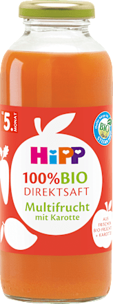Saft Bio Multifrucht mit Karotte Direktsaft ab dem 5. Monat HiPP