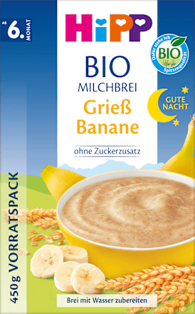 Abendbrei Milch Grieß Banane ab dem 6. Monat HiPP