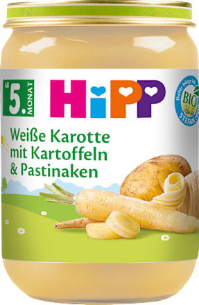 Gemüse Weiße Karotte mit Kartoffeln und Pastinaken ab dem 5. Monat HiPP