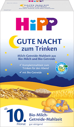 Getreidebrei Bio Gute Nacht mit Bio-Milch ab dem 10.Monat HiPP