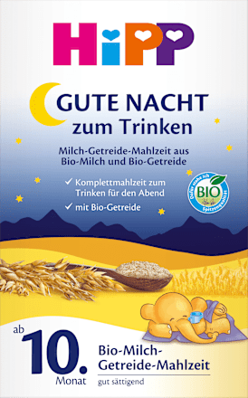 Getreidebrei Bio Gute Nacht mit Bio-Milch ab dem 10.Monat HiPP