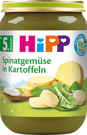 Gemüse Spinat mit Kartoffeln ab dem 5. Monat HiPP