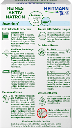 Reines Aktiv Natron Pulver HEITMANN pure