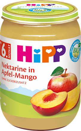 Früchte Für kleine Feinschmecker, Nektarine in Apfel-Mango ab dem 6. Monat HiPP