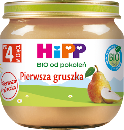 Pierwsza gruszka BIO, po 4. miesiącu HiPP