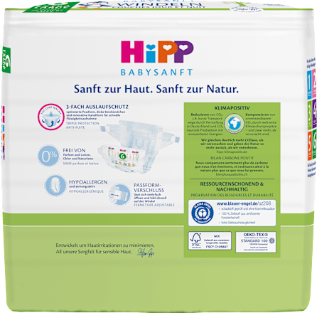 Windeln Gr. 6 Extra Large (13+ kg) Monatspack HiPP Babysanft