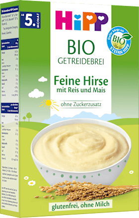Getreidebrei Feine Hirse mit Reis und Mais ab dem 5. Monat HiPP
