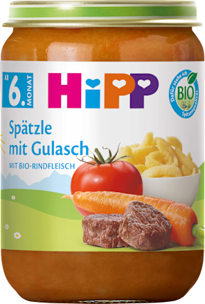Menü Spätzle mit Gulasch ab dem 6. Monat HiPP