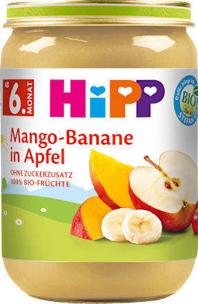 Früchte Mango-Banane in Apfel ab 6. Monat HiPP