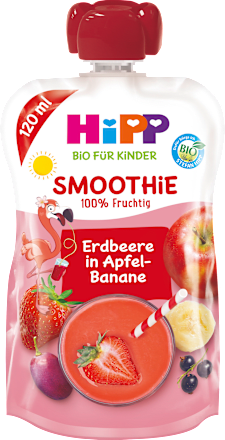 Quetschie Smoothie Mix Rote Früchte in Apfel-Banane, ab 1 Jahr  HiPP
