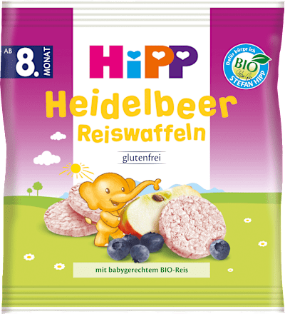 Babysnack Heidelbeer Reiswaffeln, ab dem 8. Monat HiPP