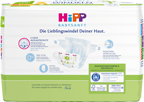 Windeln Gr. 3 Midi (6-10 kg) HiPP Babysanft