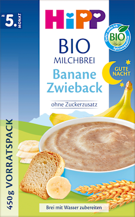 Milchbrei Bio Banane Zwieback ab 5 Monaten HiPP
