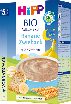Milchbrei Bio Banane Zwieback ab 5 Monaten HiPP