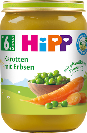 Gemüse Karotten mit Erbsen, ab dem 6.Monat HiPP
