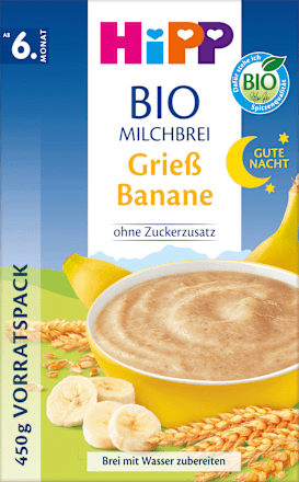 Abendbrei Milch Grieß Banane ab dem 6. Monat HiPP