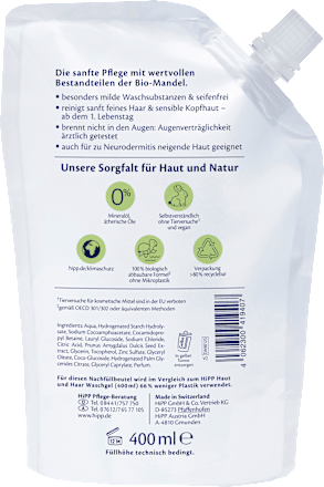 Baby Waschgel Haut & Haar sensitiv, Nachfüllpack HiPP Babysanft