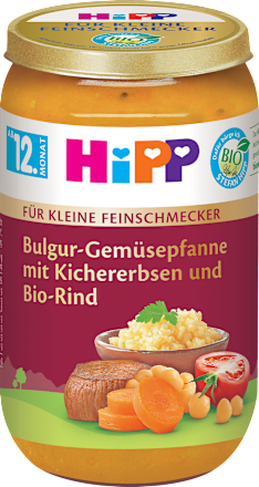 BIO příkrm Bulgur se zeleninou, cizrnou a hovězím masem HiPP