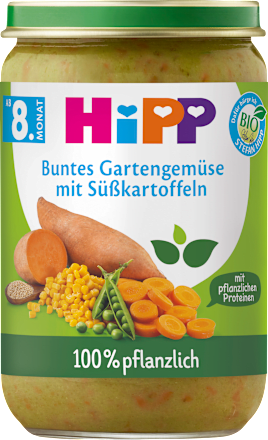 Gemüse Buntes Gartengemüse mit Süßkartoffeln ab 8.Monat HiPP