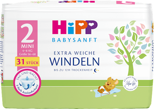 Windeln Gr. 2 Mini (4-8 k g), Monatspack HiPP Babysanft
