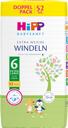 Windeln Gr. 6 Extra (13+ kg), Monatspack HiPP Babysanft