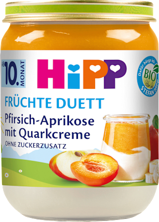 Frucht & Joghurt Pfirsich-Aprikose mit Quark-Creme, ab dem 10.Monat HiPP