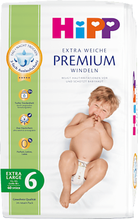 Windeln Extra Weich Premium Extra Large Gr. 6 (13+ kg) HiPP