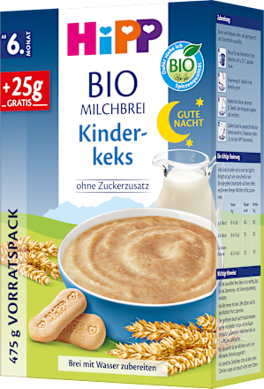 Abendbrei Milch Kinderkeks ab dem 6. Monat HiPP