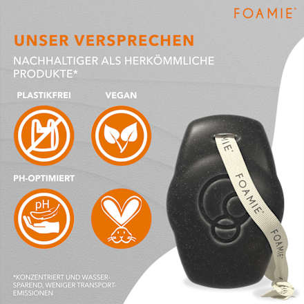 Festes Duschgel mit Aktivkohle Foamie