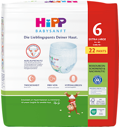 Baby Pants Gr. 6 XL (14+ kg) HiPP Babysanft