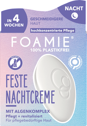 Feste Nachtcreme mit Algenkomplex Foamie