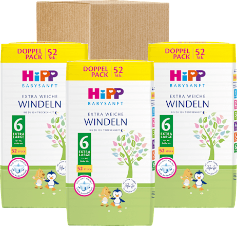 Windeln Gr. 6 Extra Large (13+ kg) Monatspack HiPP Babysanft