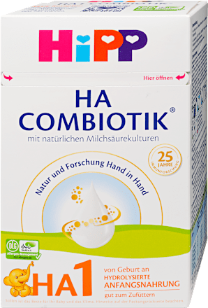 HA1 Combiotik tejalapú anyatej-helyettesítő tápszer újszülött kortól HiPP