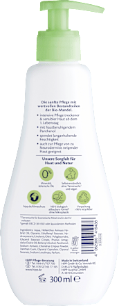 Lapte de corp pentru bebeluși HiPP Babysanft