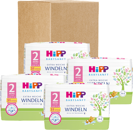 Windeln Gr. 2 Mini (4-8 k g), Monatspack HiPP Babysanft