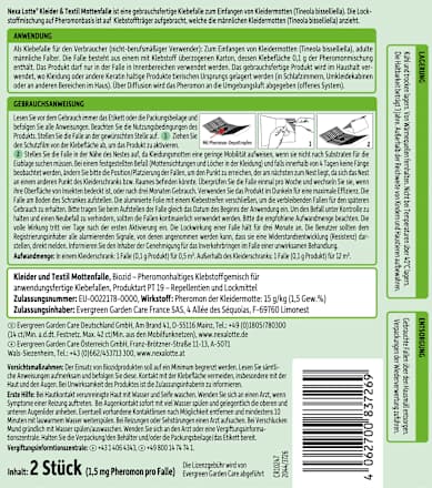 Kleider Textil Mottenfalle  Nexa Lotte