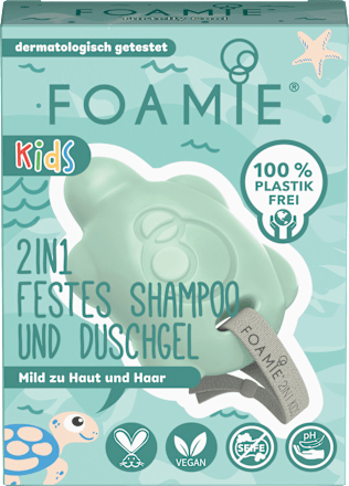 Festes Shampoo & Duschgel 2in1 grün Foamie