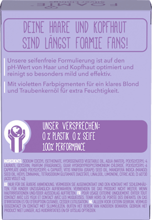 Festes Shampoo Silber für blondes & blondiertes Haar Foamie
