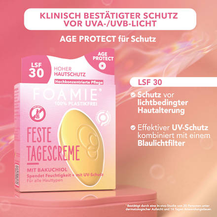 Feste Gesichtscreme Age Protect LSF 30 Foamie