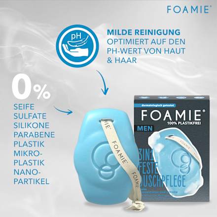 Festes Duschgel Men Wasserminze & Zitrone 3in1 Foamie