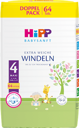 Windeln Maxi 4 (9-14 kg), Doppelpack HiPP Babysanft