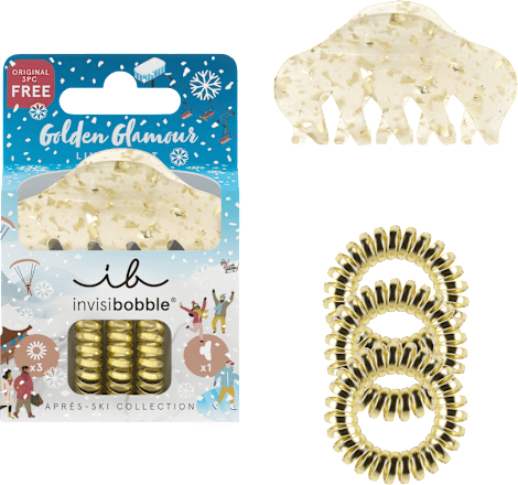 Geschenkset Weihnachten Après Ski Golden Glamour 4tlg invisibobble