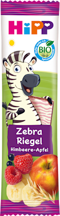 Früchteriegel Zebra Himbeere in Banane-Apfel, ab 1 Jahr HiPP